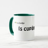 Ik ben een bekertje Irish Gaeilge Language Mok (Voorkant links)
