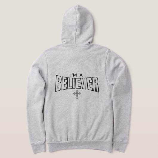 Ik ben een Believer Full-Zip Hoodie (Laag Achter)