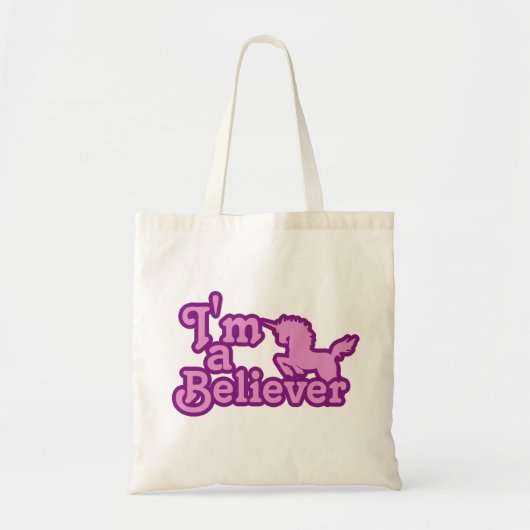 Ik ben een Believer in Unicorns Tote Bag (Voorkant)