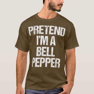 Ik ben een Bell Pepper Costume Funny Lazy Hallo T-shirt