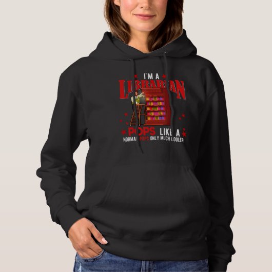 Ik ben een bibliothecaris Poppen alleen veel coole Hoodie (Voorkant)