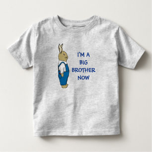 Ik ben een Big Brother nu Cute Rabbit in Overalls Kinder Shirts