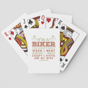 Ik Ben Een Biker Ik Doe Wat Ik Wil Grappige Motor Pokerkaarten