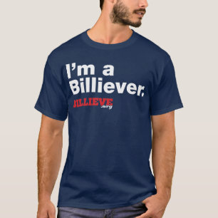 "Ik ben een Billiever" Navy Blue Tee Shirt