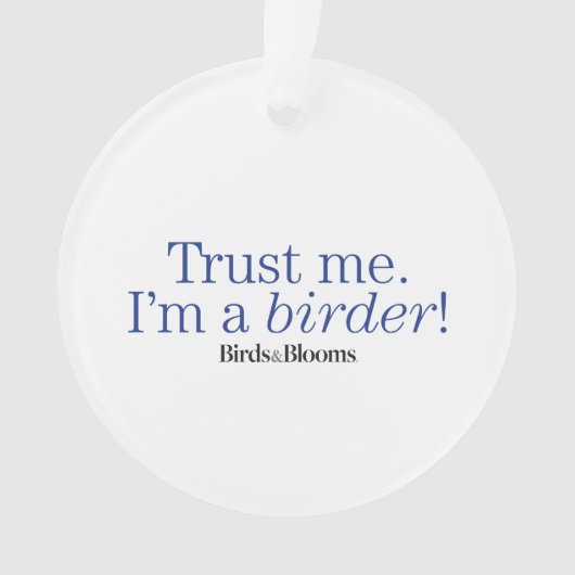 Ik ben een Birder Ornament (voorkant)
