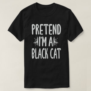 Ik ben een Black Cat Lazy Halloween Costume T-shirt