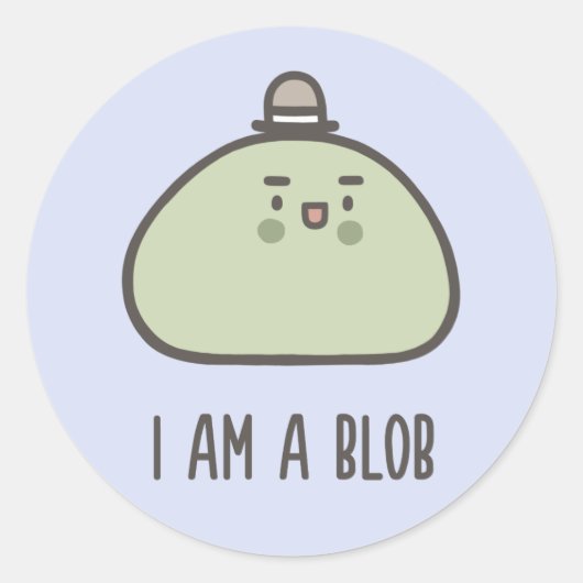 Ik ben een blob ronde sticker (Voorkant)