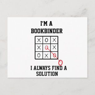 Ik ben een boekbinder, ik vind altijd een oplossin briefkaart