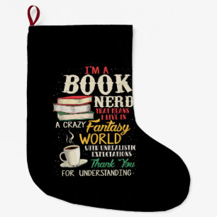 Ik ben een boekennerd - Boekenliefhebber - Literat Grote Kerstsok