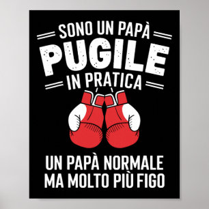 Ik ben een boksende vader in praktisch bokscadeau poster