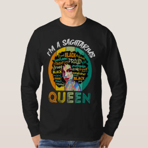 Ik Ben Een Boogschutter Koningin Melanine Zwarte V T-shirt