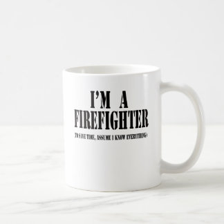 Ik ben een brandweerzwart koffiemok