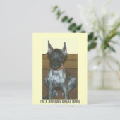 IK BEN EEN BRINDLE GREAT DANE BRIEFKAART (Staand voorkant)