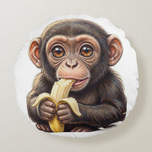 Ik ben een brutale kleine chimpansee! rond kussen