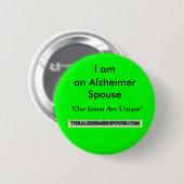 Ik ben een Button van Alzheimer Spouse (Voorkant /achterkant)