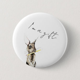 Ik ben een cadeau ronde button 5,7 cm