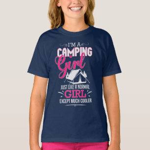 Ik ben een Camping Girl Funny Cool Tent Camper T-shirt