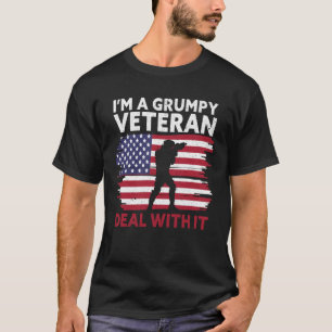 Ik ben een chagrijnige veteraan Deal met het USA F T-shirt