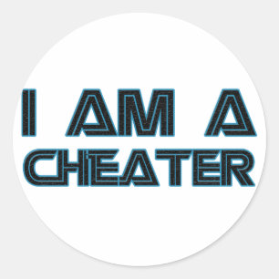 Ik ben een Cheater Ronde Sticker