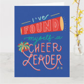 Ik ben een cheerleader Kaart (Gele Bloem)