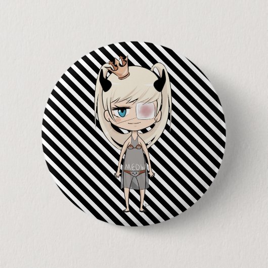 Ik ben een Chibi Princess Pin Ronde Button 5,7 Cm (Voorkant)