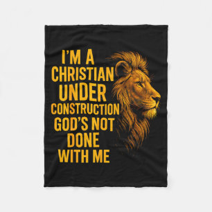Ik Ben Een Christen In Aanbouw Gods Is Nog Niet Kl Fleece Deken