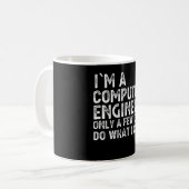 Ik ben een Computer Engineer Funny Engineering Gif Koffiemok (Voorkant links)