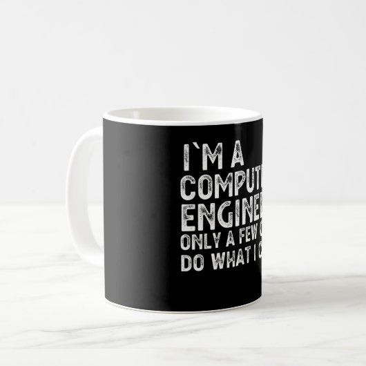 Ik ben een Computer Engineer Funny Engineering Gif Koffiemok (Voorkant links)
