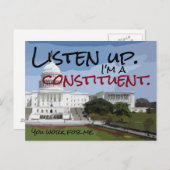 Ik ben een constituerend Briefkaart (Voorkant / Achterkant)