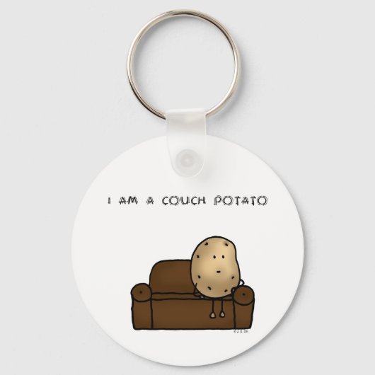 Ik ben een couchaardappel sleutelhanger (Voorkant)