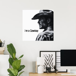 Ik ben een Cowboy Poster | Cadeaus voor Hem