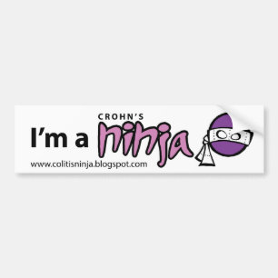 Ik ben een Crohn's Ninja Bumpersticker