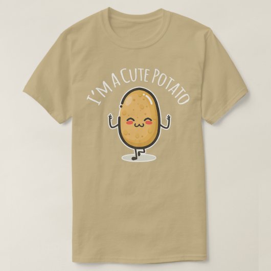 Ik ben een Cute Potato Potato Spud T-shirt (Design voorkant)