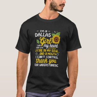 Ik ben een Dallas Meisje Ik ben geboren met een vu T-shirt