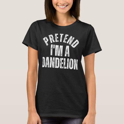 Ik ben een Dandelion Lazy Halloween Costume T-shirt (Voorkant)