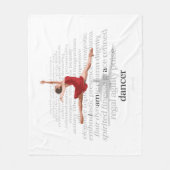 Ik ben een danseres fleece Blanket Deken (Voorkant)