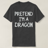 Ik ben een dragokostuum Lazy Halloween Costum T-shirt (Design voorkant)