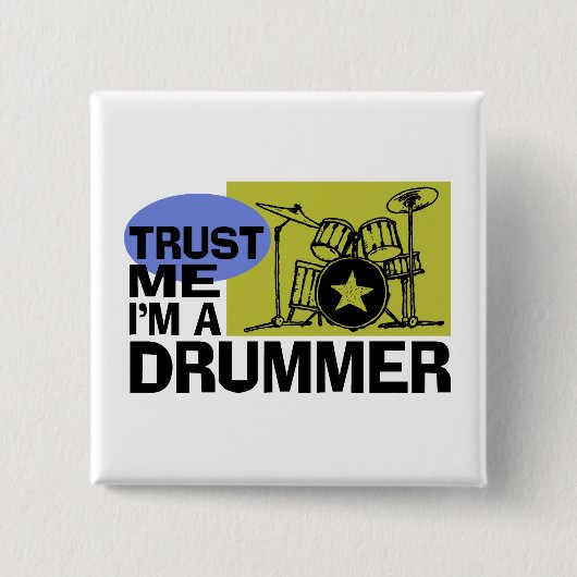 Ik ben een drummer Button (Voorkant)