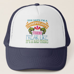 IK ben een dwangmatige visser Trucker Pet
