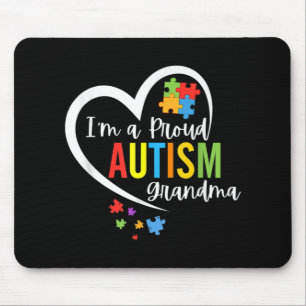 Ik ben een echte oma Love Heart Autism Awareness P Muismat