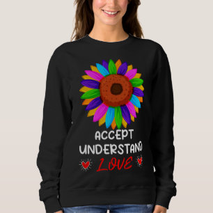 Ik ben een echte oma Love Heart Autisme Awareness  Trui