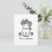 Ik ben een eenhoorn! briefkaart (Staand voorkant)