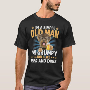 Ik ben een eenvoudig oud Man zoals Beer en Dogs Yo T-shirt