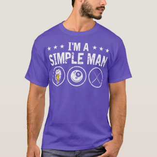 Ik ben een eenvoudige man 8 Ball Pool keu biljart T-shirt