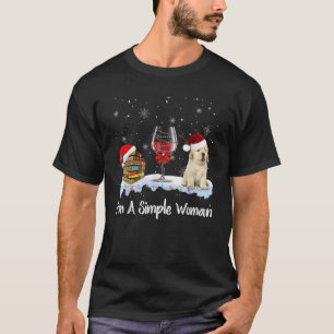 Ik ben een eenvoudige vrouw Boeken Wijn Golden Ret T-shirt