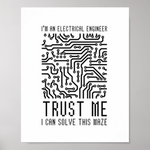 IK BEN EEN ELEKTRISCHE ENGINEER POSTER