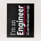 Ik ben een ENGINEER Funny Novelty Legpuzzel (Verticaal)