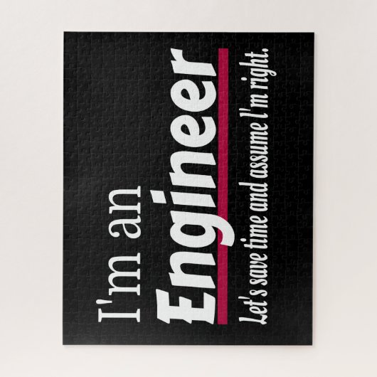 Ik ben een ENGINEER Funny Novelty Legpuzzel (Verticaal)