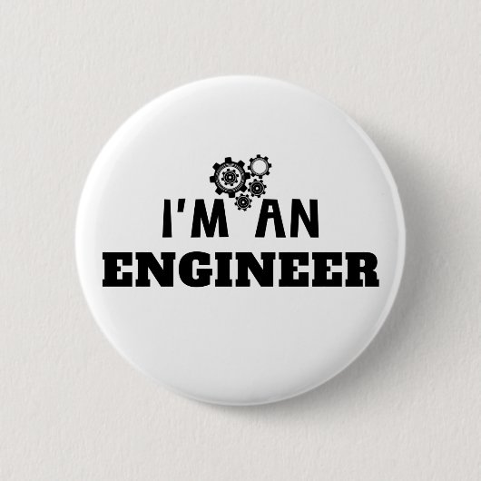 IK BEN EEN ENGINEER - RONDE BUTTON 5,7 CM (Voorkant)