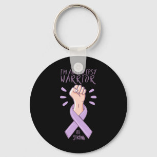 Ik ben een Epilepsy Warrior Awareness Day paarse r Sleutelhanger